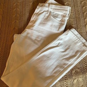 MOTHER midrise the dazzler ankle length -glass slipper white jeans. 26 excellent